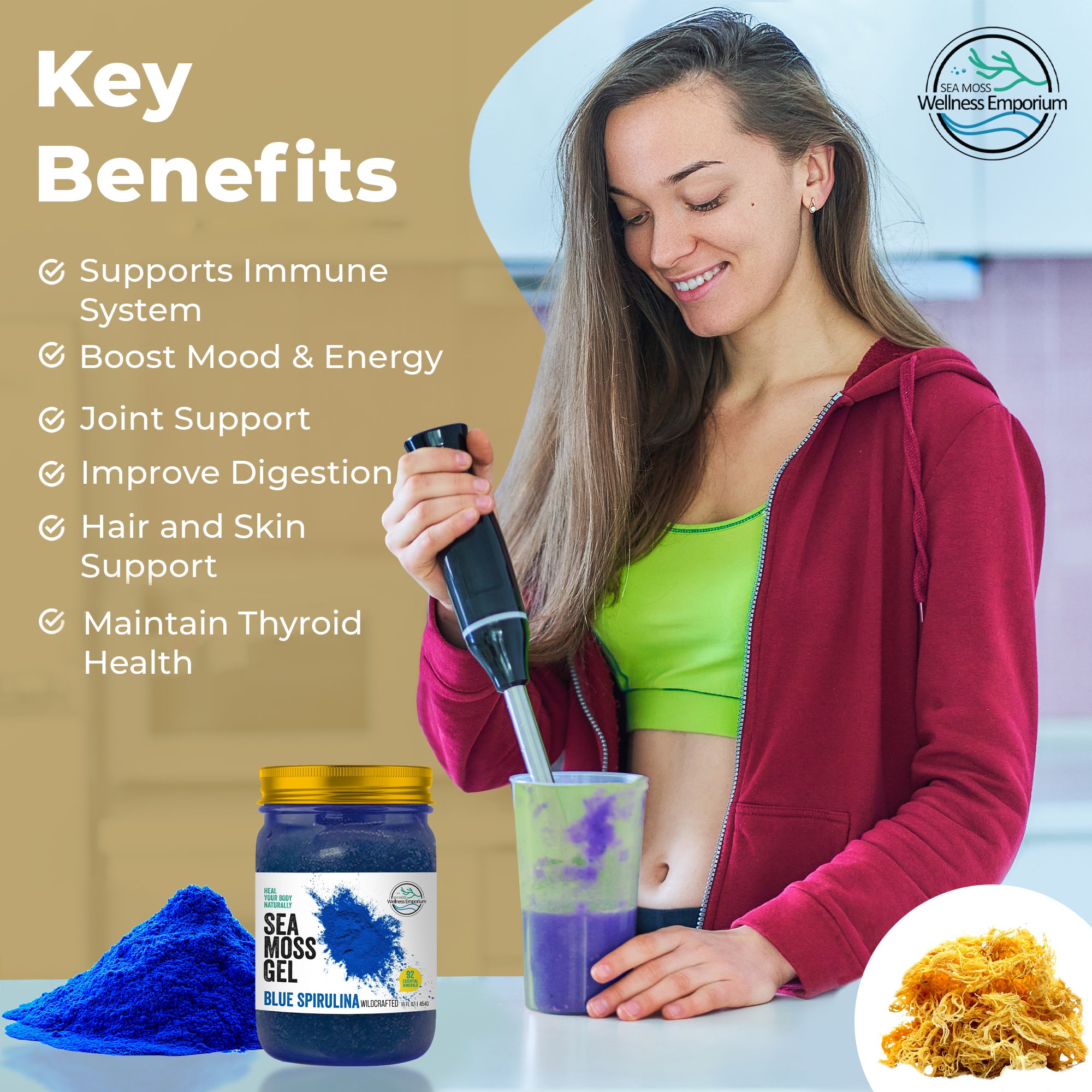 Blue Spirulina Sea Moss Gel