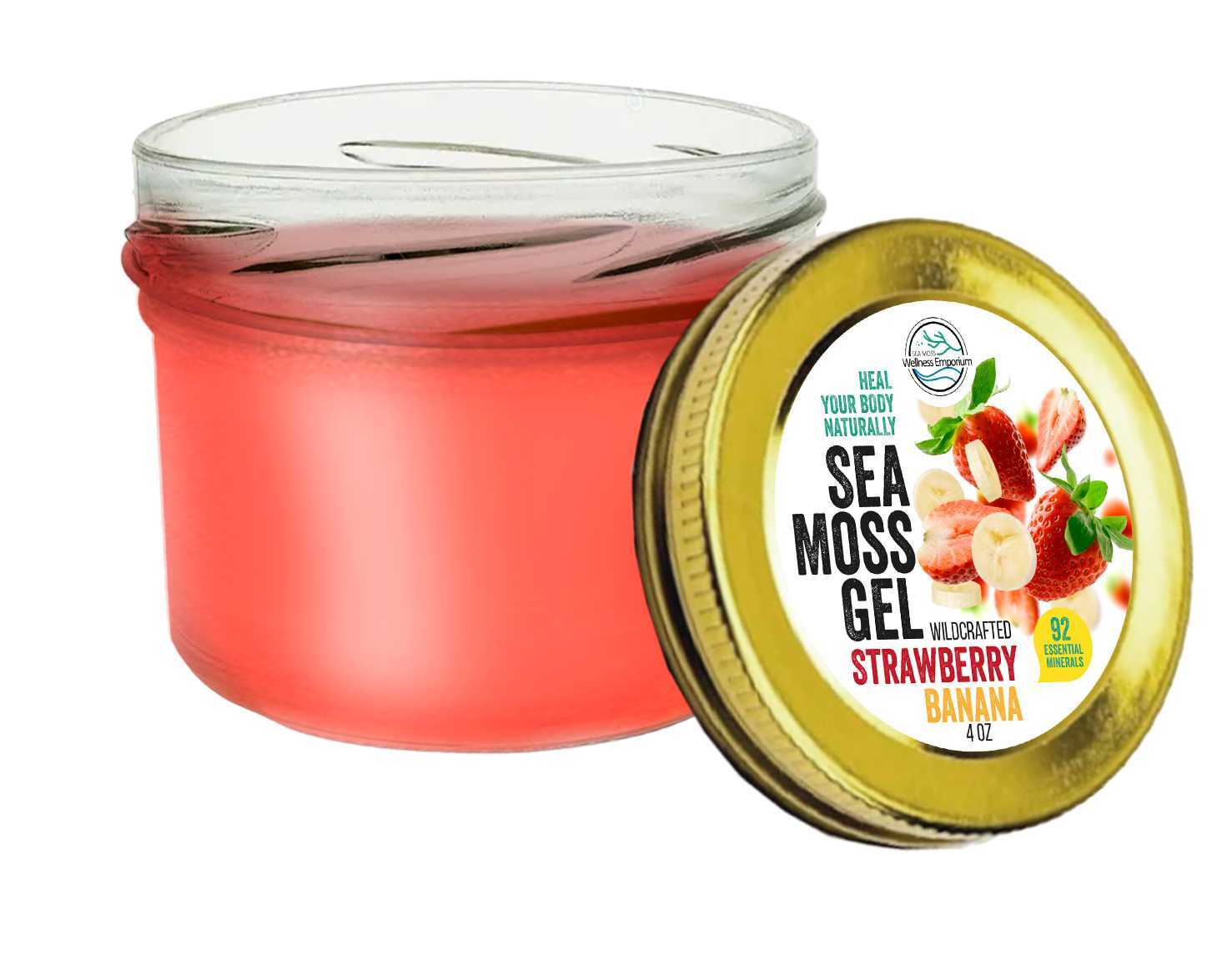 Strawberry Banana Sea Moss Gel Sample